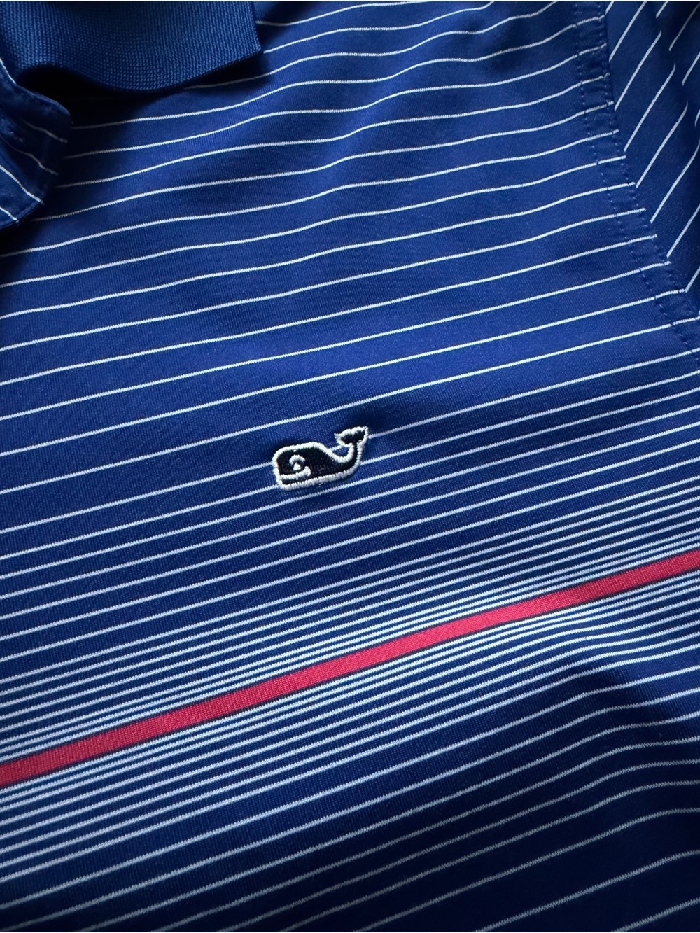 Vineyard vines Men’s Sankaty Striped Performance Wear Golf Polo Shirt preppy - Picture 2 of 4